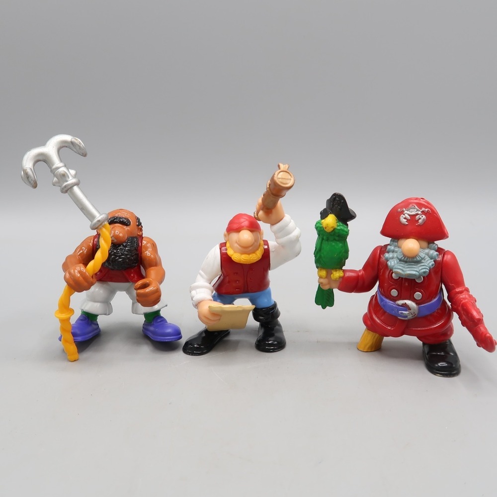 Fisher Price Great Adventures Pirates Figures Captain Peg Leg Dragon Vintage 90s